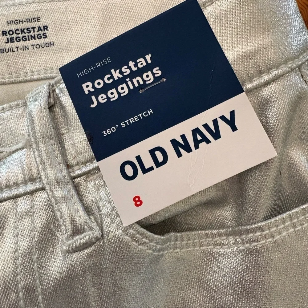 🍭OLD NAVY Rockstar Silver Jeggings